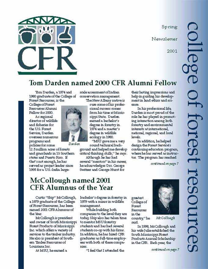 Spring 2001 Newsletter